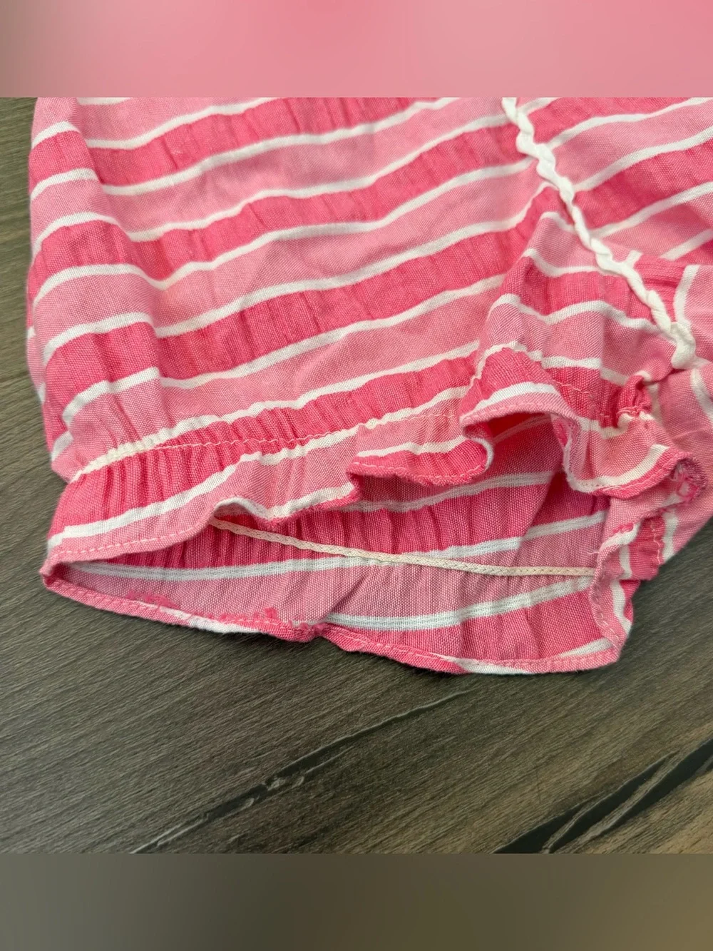 Vintage Toddler Pink Striped Halter Romper - Size 18-24 Months